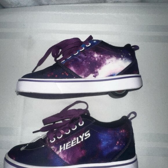 Heelys GALAXY Pro 20 Purple Sneaker Skate Shoes Youth Kids Size‎ 1 EUC - Picture 2 of 7
